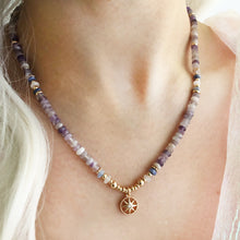 Load image into Gallery viewer, The Beaded Compass Charm Necklace