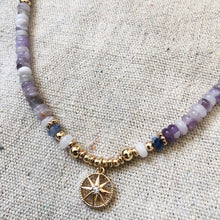 Load image into Gallery viewer, The Beaded Compass Charm Necklace