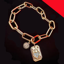 Cargar imagen en el visor de la galería, The Linked V Day Charm Bracelet