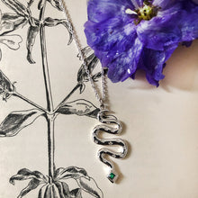 Load image into Gallery viewer, Celestial Snake Necklace- Silver