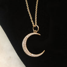 Load image into Gallery viewer, Crescent Moon Charm on Necklace