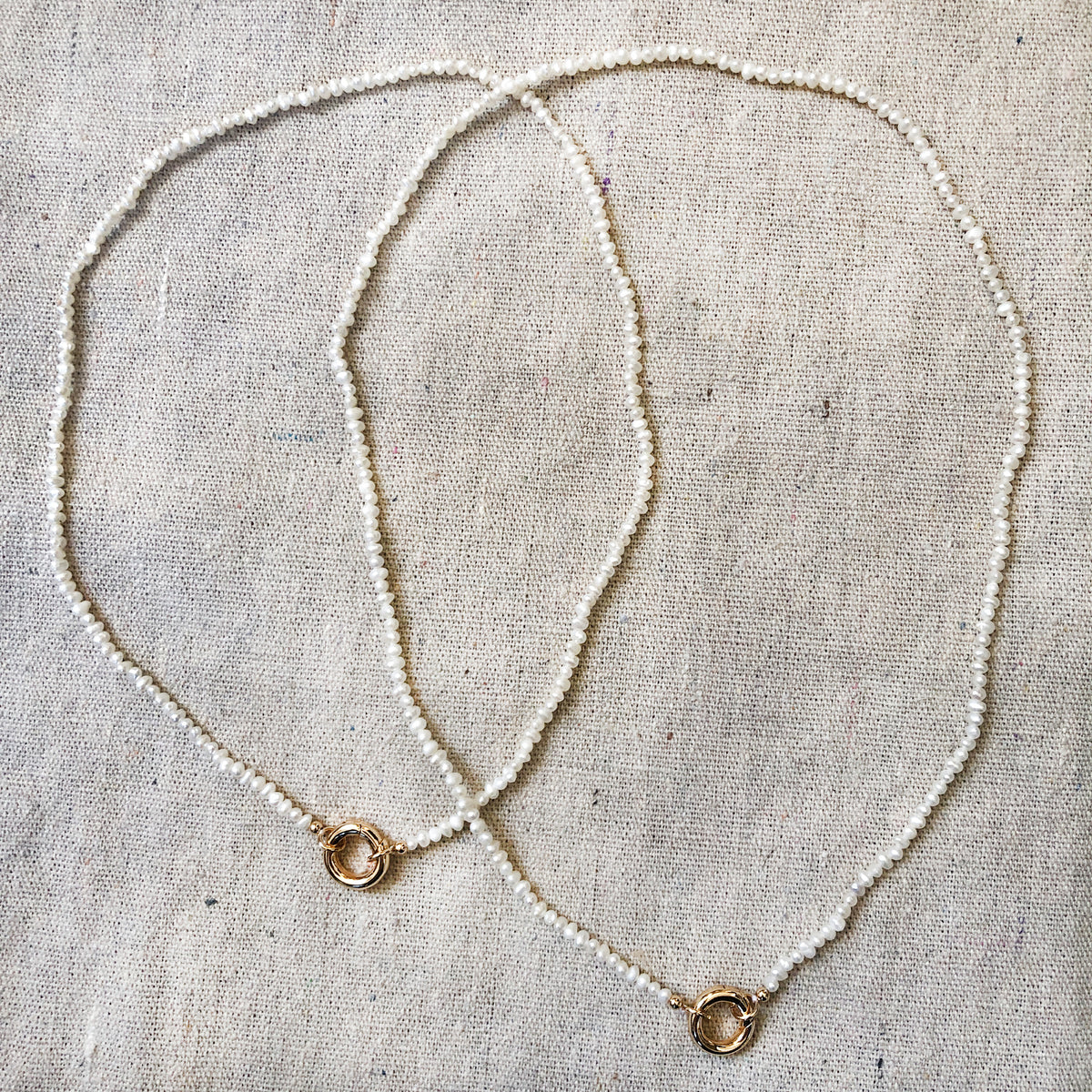 韓国発【MIDNIGHT MOMENT】mini brick pearl necklace★ 韓国発【MIDNIGHT MOMENT】mini brick pearl necklace☆