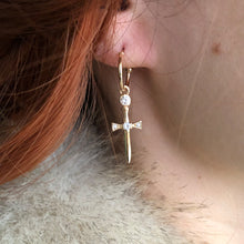 Load image into Gallery viewer, Sword Hoop Earrings