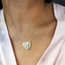 Cargar imagen en el visor de la galería, Baguette Heart Necklace