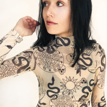 Load image into Gallery viewer, Witch Tattoo Top - Sand