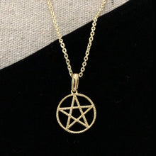 Load image into Gallery viewer, Golden Pentagram Necklace