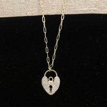 Cargar imagen en el visor de la galería, Heart Lock Necklace