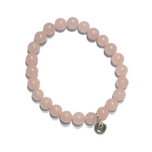 Cargar imagen en el visor de la galería, Pulsera elástica de cuarzo rosa