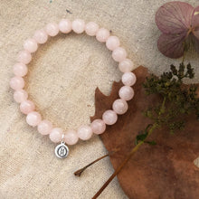 Cargar imagen en el visor de la galería, Pulsera elástica de cuarzo rosa
