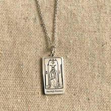 Charger l'image dans la galerie, The High Priestess Tarot Charm with chain - Silver