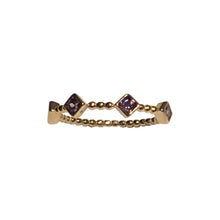 Load image into Gallery viewer, Templar Stacking Ring in 14K Gold  - Amethyst