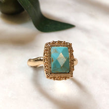 Load image into Gallery viewer, Turquoise Roman Ring