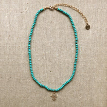 Load image into Gallery viewer, Turquoise Hamsa Necklace