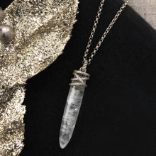 Load image into Gallery viewer, Cornicello Necklace-Clear Quartz