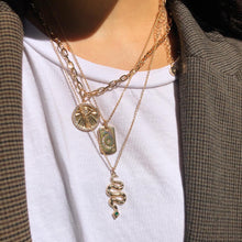 Load image into Gallery viewer, Golden Moon Dog Tag Necklace