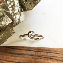 Load image into Gallery viewer, Mini Memento Mori Skull Stacking Ring - Silver