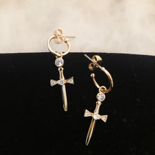 Load image into Gallery viewer, Sword Hoop Earrings