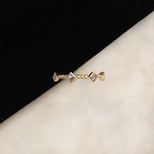 Load image into Gallery viewer, Templar Stacking Ring in 14K Gold  - Amethyst