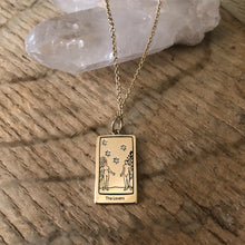 Load image into Gallery viewer, The Lovers Tarot Charm with Chain - gold