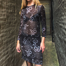 이미지를 갤러리 뷰어에 로드 , Mesh Print Dress