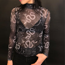 Load image into Gallery viewer, The Witch Tattoo Top - Black