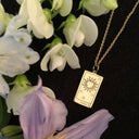 The Sun Tarot Charm with chain - gold