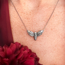 Load image into Gallery viewer, Sterling Silver Death Moth Necklace
