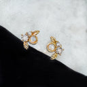 Opal Fae Stud Earrings - Gold