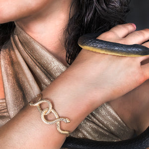 Snake Cuff Bracelet - Gold