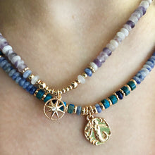 Load image into Gallery viewer, The Beaded Compass Charm Necklace
