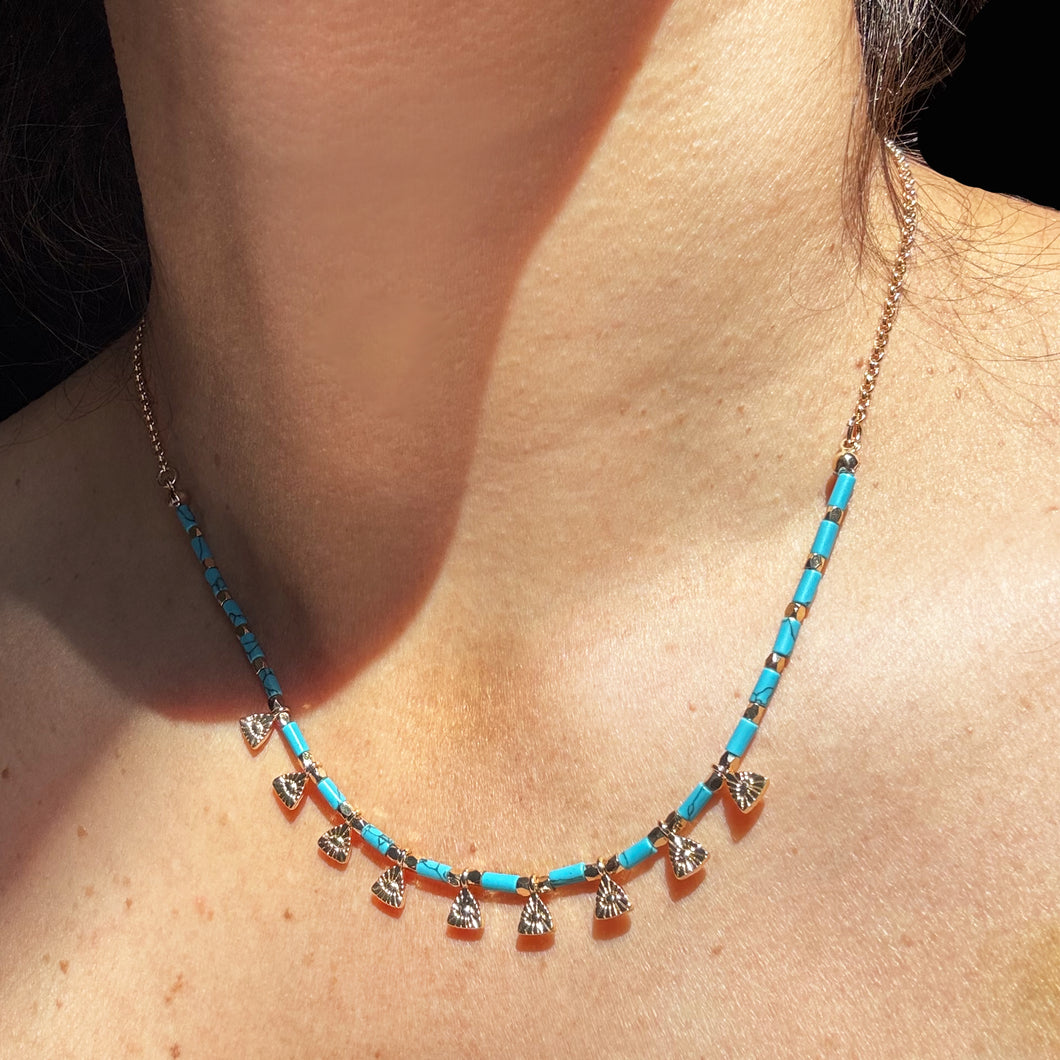 The Temple of Philae Turquoise Necklace