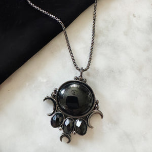 The Priestess Necklace - Obsidian