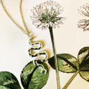 Celestial Snake Necklace- Silver