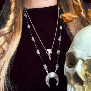Obsidian Beaded Necklace