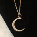 Crescent Moon Charm on Necklace