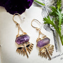 Death Moth Earrings - Gold