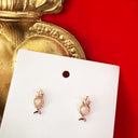 The Flaming Hear Stud Earrings