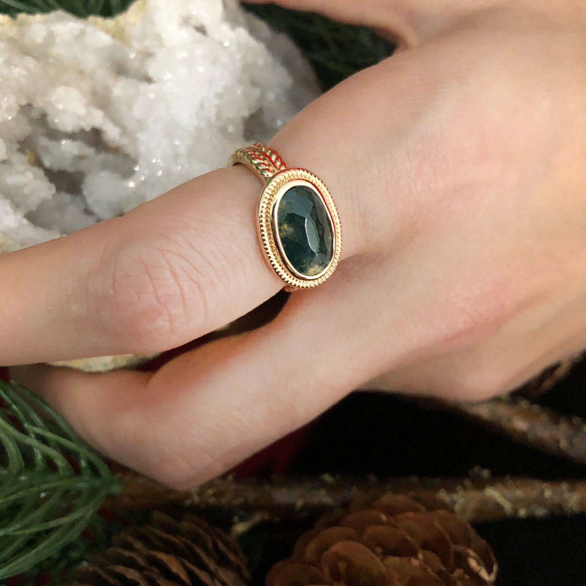 British Late-Victorian Rose Gold Bloodstone Ring