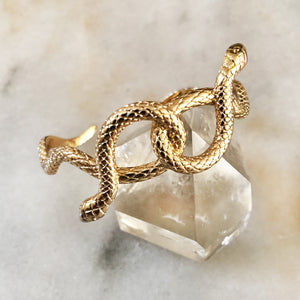 Snake Cuff Bracelet - Gold