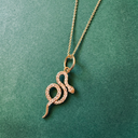 Snake Charmer Necklace in Gold