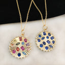 Stone Sun Dial Necklace