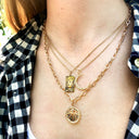 Crescent Moon Charm on Necklace