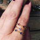 Templar Stacking Ring in 14K Gold  - Sapphire