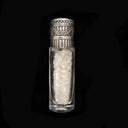 Antique Crystal & Sterling Silver Bottle- Long