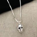 Memento Mori Skull Necklace - Silver