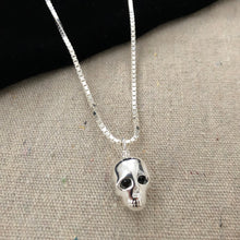 Load image into Gallery viewer, Memento Mori Skull Necklace - Silver
