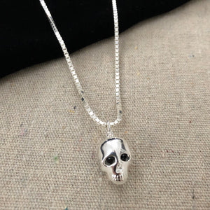 Memento Mori Skull Necklace - Silver