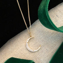Load image into Gallery viewer, Crescent Moon Charm on Necklace
