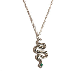 Celestial Snake Necklace- Silver