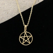 Load image into Gallery viewer, Golden Pentagram Necklace
